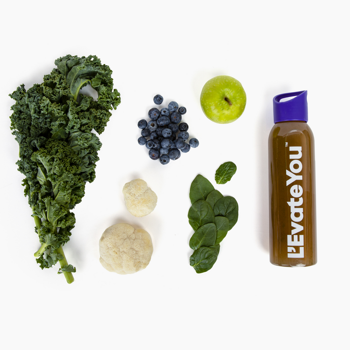 Leafy greens, cacao, and tart cherry ingredients